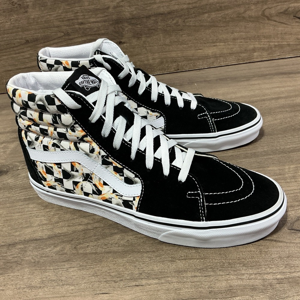 VANS Mens Sk8-Hi Black White KOI Fish LIMITED EDITION sneakers 5007141 Size 10.5